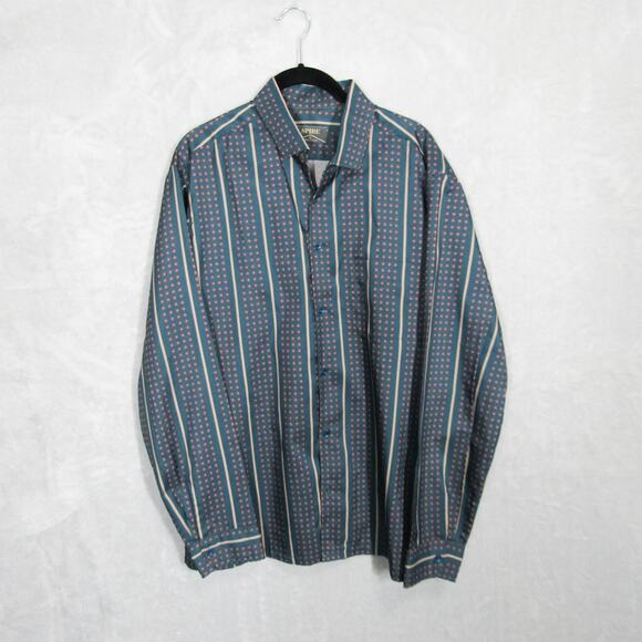 Spire California Shirt Mens Large Vintage Retro Disco Button Up 70S Colorful - Picture 1 of 9